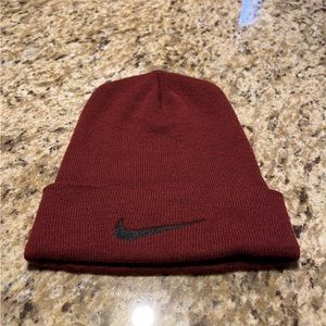Vintage maroon Nike beanie
